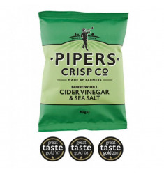 Pipers Burrow Hill Cider Vinegar & Sea Salt Crisps 